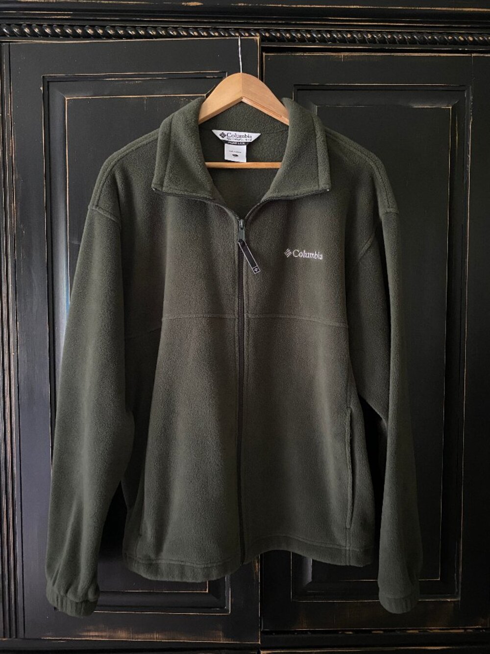 Columbia - Size: Men’s Large - Green Full Zip Fleece Jacket - Outdoor Hiking